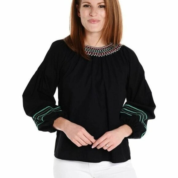 New! Joie Black Ghada Balloon Sleeve Blouse Size XS 47896 - Picture 2 of 13